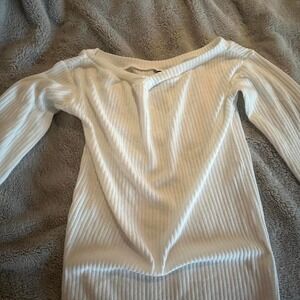 Off the shoulder white top